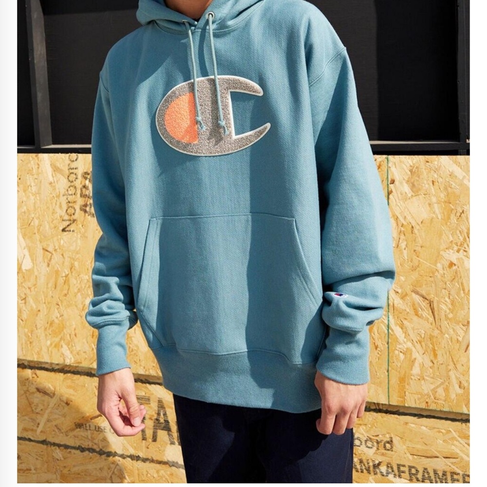 Teal champion hoodie